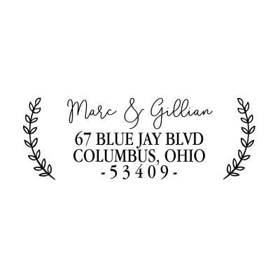 Bryson Pink Address Stamp - alternate view