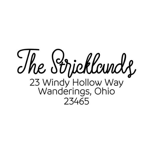 Strickland Pink Return Address Stamp