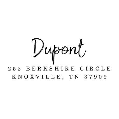 Dupont Brush Pink Address Stamp - alternate view