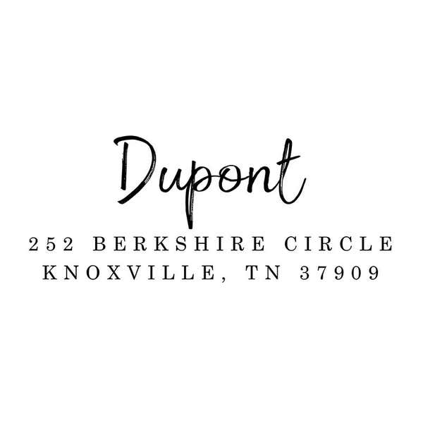 Dupont Brush Pink Address Stamp