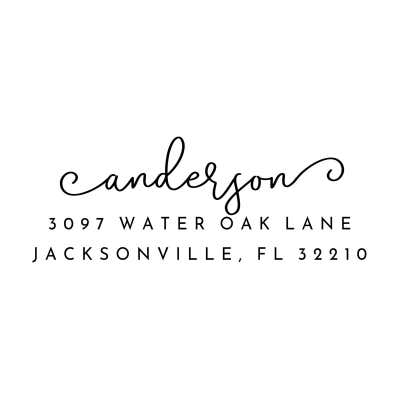 Anderson Pink Address Stamp - alternate view