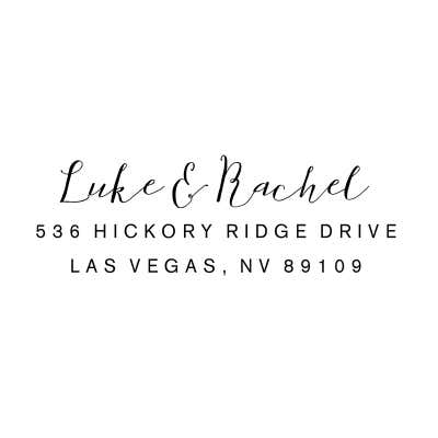 Calligraphy Pink Address Stamp  - alternate view