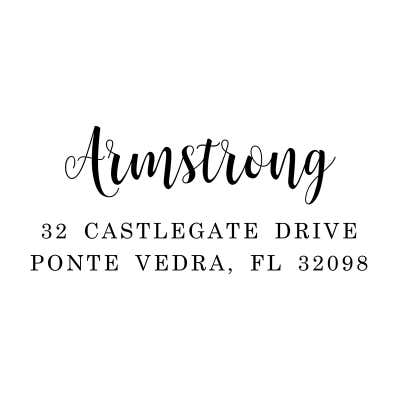 Armstrong Pink Address Stamp - alternate view