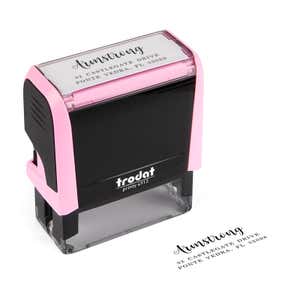Add Your Name and Address to easily personalize your stamp 