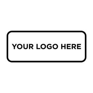 Black and white impression example that reads "Your Logo Here"