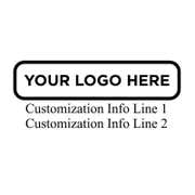 Custom 2 Line Rectangle Logo Stamp