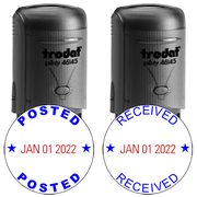 Posted Received Round Date Stamp Set
