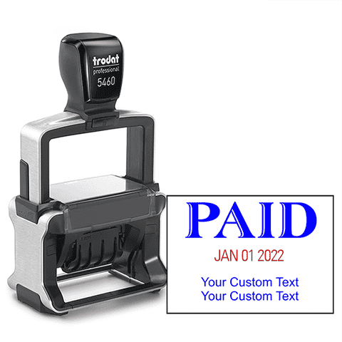 Trodat Professional Paid Date Stamp with Custom Text