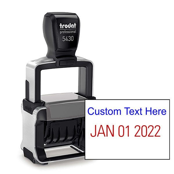 Trodat Professional Top Line Custom Text Date Stamp