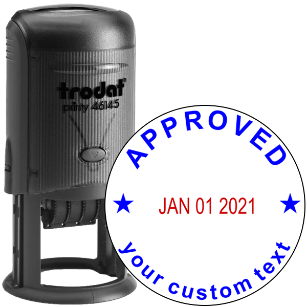 Custom Approved Round Dater Stamp