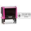 Iowa Notary Pink Stamp - Rectangle