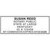 Impression Only of Kentucky Notary Pink Stamp - Rectangle