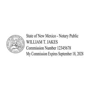 New Mexico Pink Rectangle Notary Stamp Impression