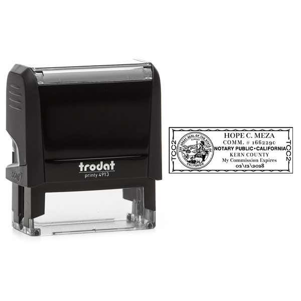 California Rectangle Notary Seal