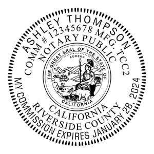 A close-up of the California Round Notary Seal