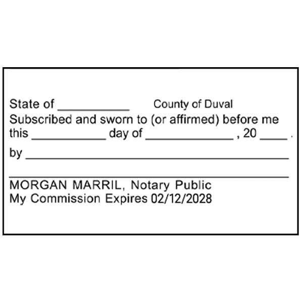 Jurat Notary Stamp Impression