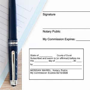 Jurat Notary Stamp Body and Design Lifetyle Images