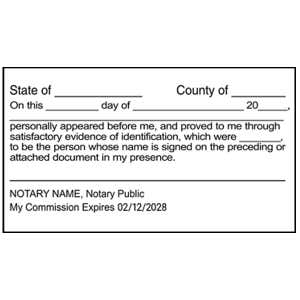 Impression of the Signature Witness Notary Stamp