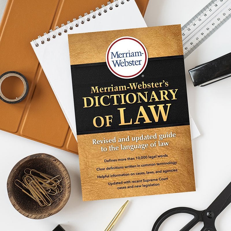 Merriam Webster's Dictionary of Law (Notary desk 2 lifestyle)