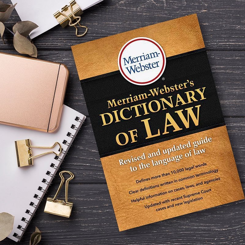 Merriam Webster's Dictionary of Law (Notary desk 3 lifestyle)