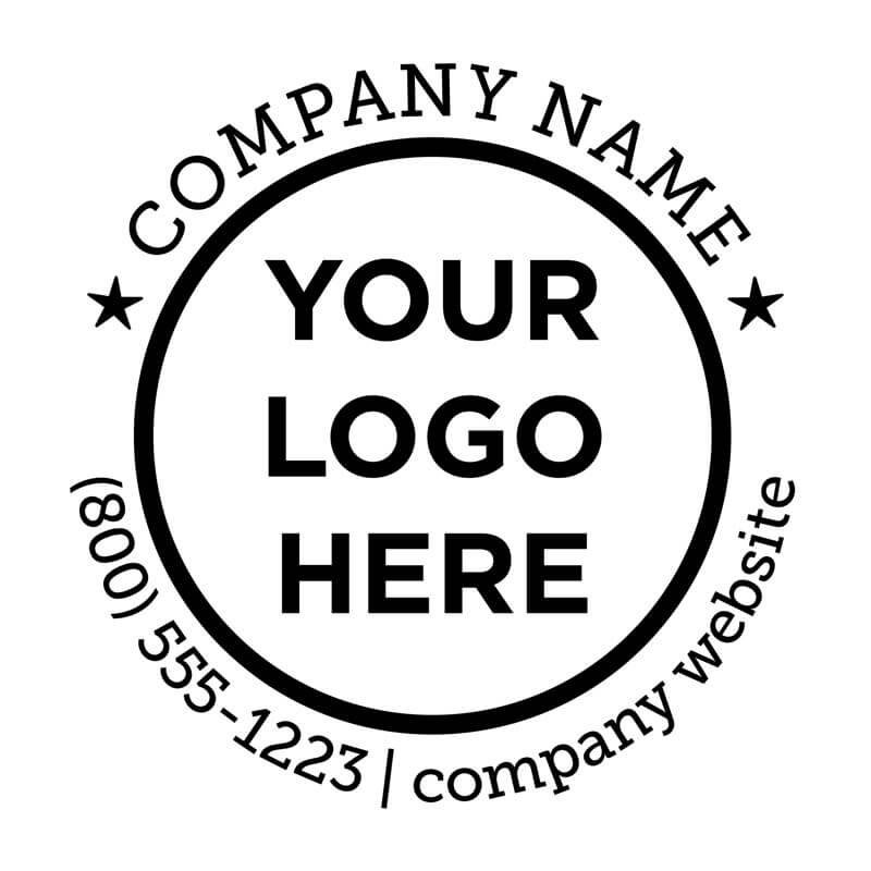 Custom Round Logo Self-Inking Rubber Stamp