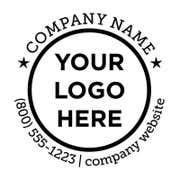 Custom Round Logo Self-Inking Rubber Stamp