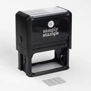 Lifestyle of stamp with impression