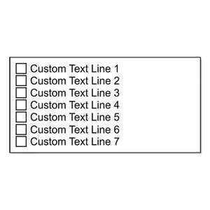 7 Line Checkbox Custom Rubber Stamp Imprint
