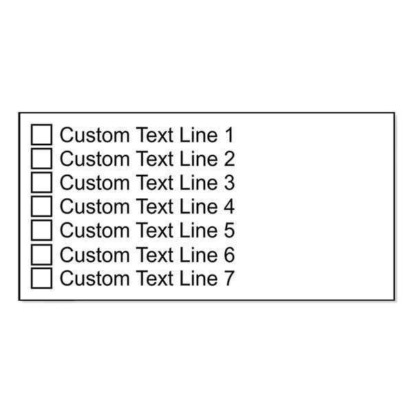 7 Line Checkbox Custom Rubber Stamp Imprint