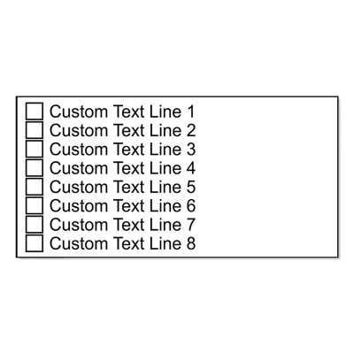 8 Line Checkbox Custom Rubber Stamp - alternate view
