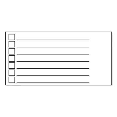 7 Line Checkbox Rubber Stamp - alternate view