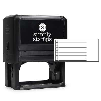 8 Line Checkbox Rubber Stamp (impression over stamp body)