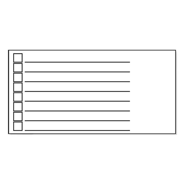 8 Line Checkbox Rubber Stamp Imprint