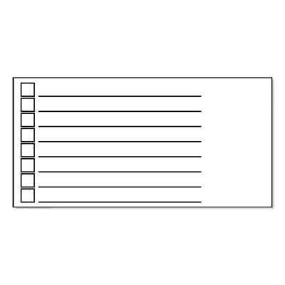 8 Line Checkbox Rubber Stamp - alternate view