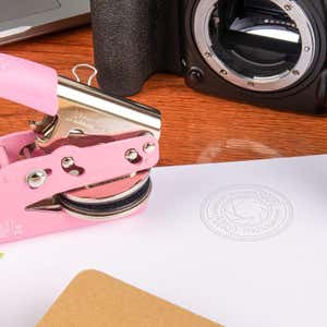 Example of the Logo Embosser Seal impression on paper