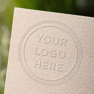 Pink Logo Embosser Seal - Customizable -1.625" - alternate view