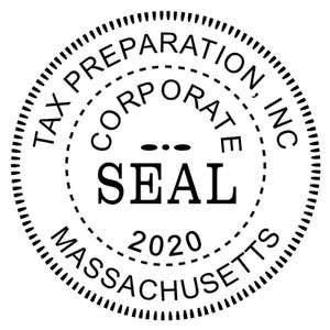 Impression only of the Corporate Seal Stamp with Year