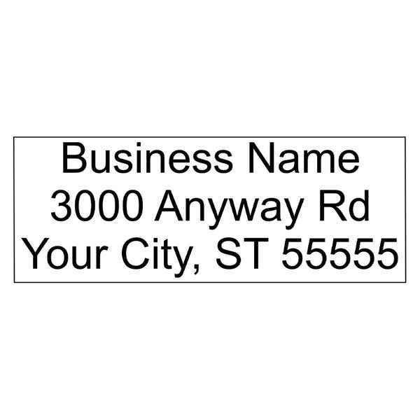 3 Line Business Address Stamp Impression