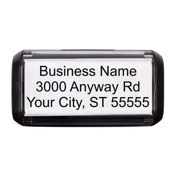 Trodat 4914 Self-Inking Stamp (Top with 3 Line Business Address Stamp Impression)