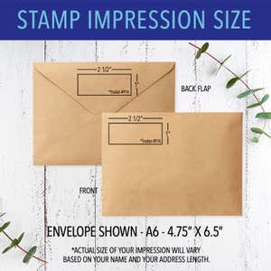 3 Line Business Address Stamp Impression Size