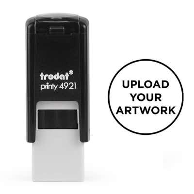 Round Logo Self-Inking Loyalty Custom Stamp with impression example