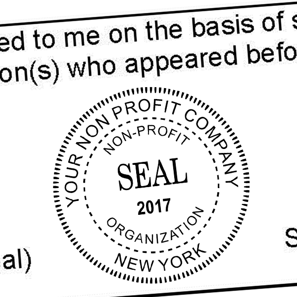 Non-Profit Organization with Date Seal Stamp Imprint Example