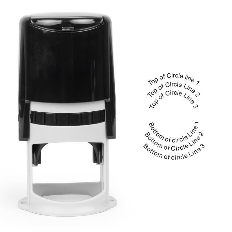 6 Line Round Self Inking Stamp