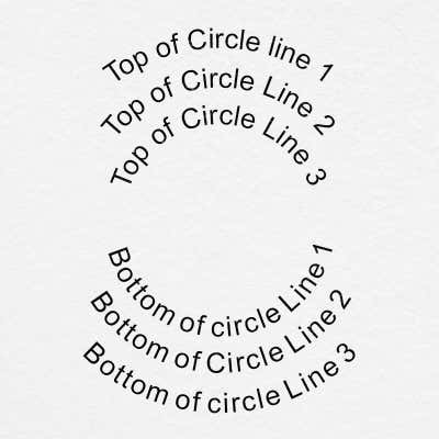 6 Line Round Self Inking Stamp - alternate view