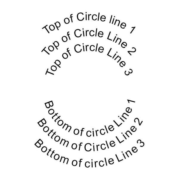 6 Line Round Self Inking Stamp Imprint
