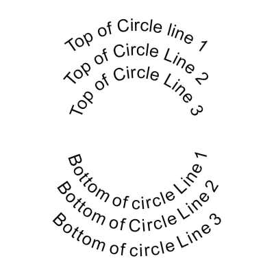 6 Line Round Self Inking Stamp - alternate view