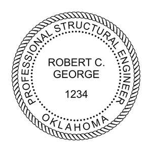 A close-up of the State of Oklahoma Structural Engineer Seal