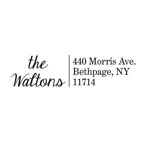Modern Calligraphy European Wood Handle Address Stamp