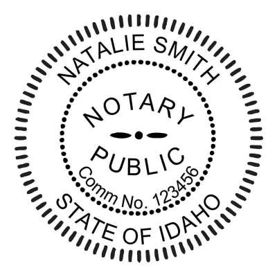 Idaho Round Notary Stamp - alternate view