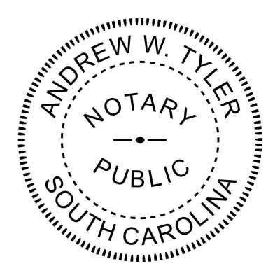 South Carolina Round Notary Stamp - alternate view